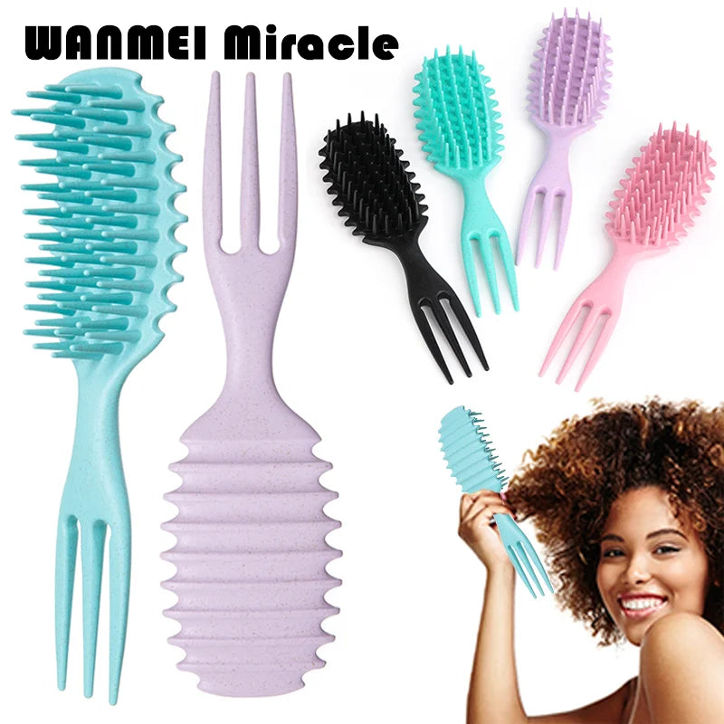 Ultimate 3-in-1 Curly Hair Brush - Image 1